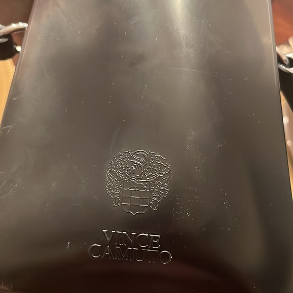 Vince Camuto black and clear smoke handbag. 12L x 5 1/2W x 8D. Good condition - Picture 3 of 4